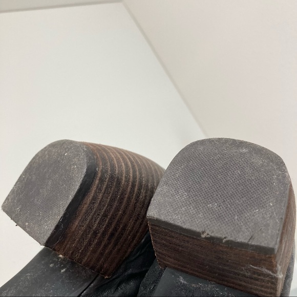 Roberto Sanyo leather chunk heel ankle boot shootie bootie EU 37 - Picture 5 of 10